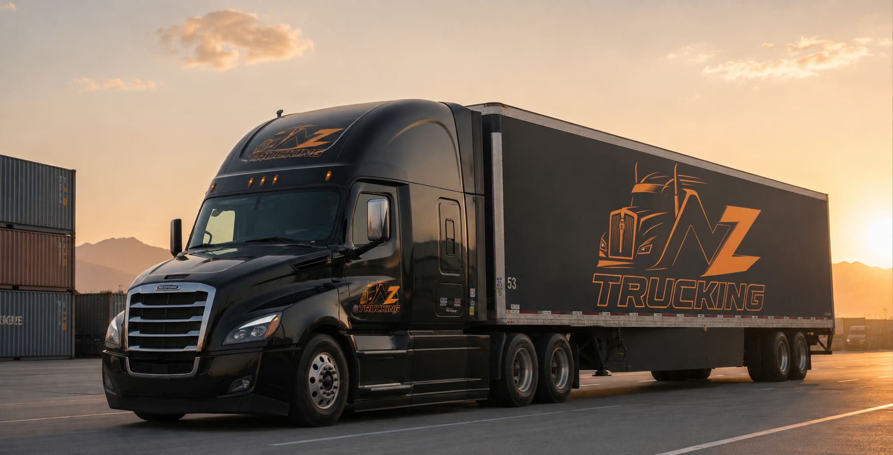 NZ Trucking truck on a forest road